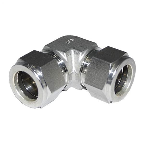Twin ferrule elbow fitting