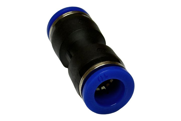 AF Hydro push-in reducing union, straight, two push-in ports of different tube sizes