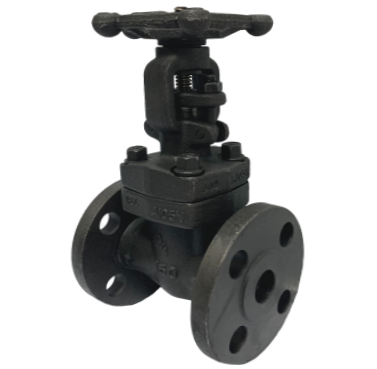 ANSI 150 forged steel gate valve showing the bonnet