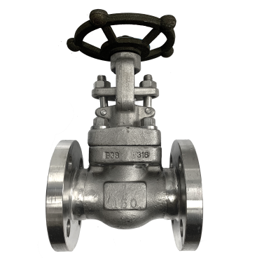 ANSI 150 SS316 gate valve showing the bonnet