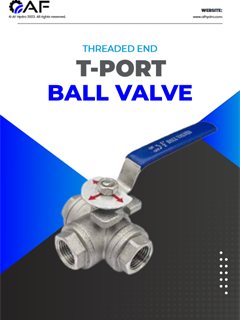 AF Hydro 3 way T-port ball valves catalogue cover