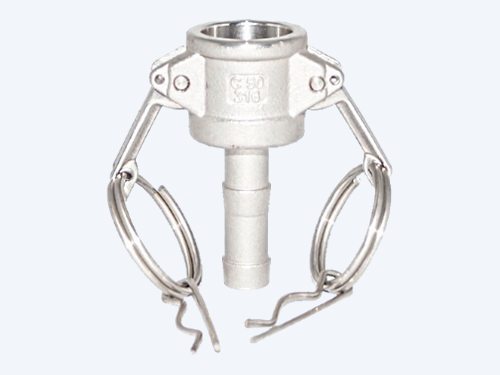 Stainless steel SS316 camlock Type C female coupler with hose shank and cam arms