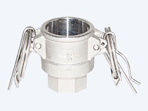 Stainless steel SS316 camlock Type D female coupler with female thread and cam arms