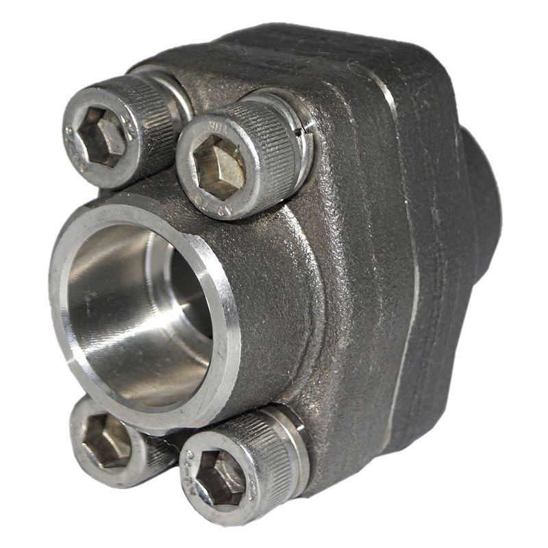 Socket weld SAE flange pair with counterbored socket