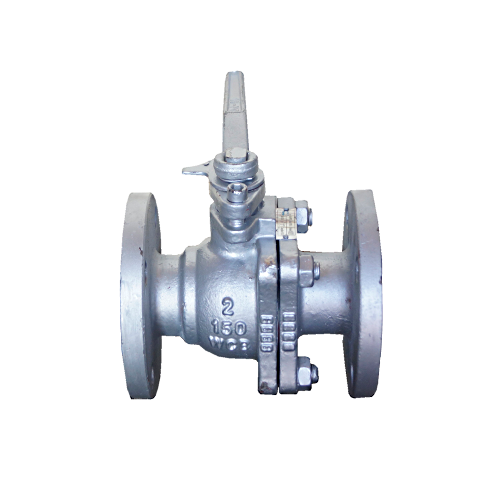 ANSI 150 cast steel flange end ball valve with the size 2 inch, class 150 and material WCB cast into the body