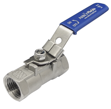 One-piece SS316 threaded ball valve with lever handle