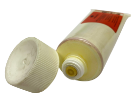An Eaton ABF Anti-Bloc-Fett tin and tube, the orange-labelled assembly grease for stainless steel couplings