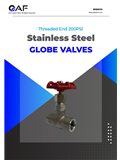 AF Hydro threaded end SS316 globe valves 200 PSI catalogue cover