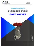 AF Hydro threaded end SS316 gate valves 200 PSI catalogue cover