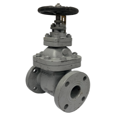 JIS 10K cast iron gate valve showing the handwheel and rising stem