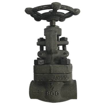 Threaded NPT forged steel A105 globe valve rated 800 PSI