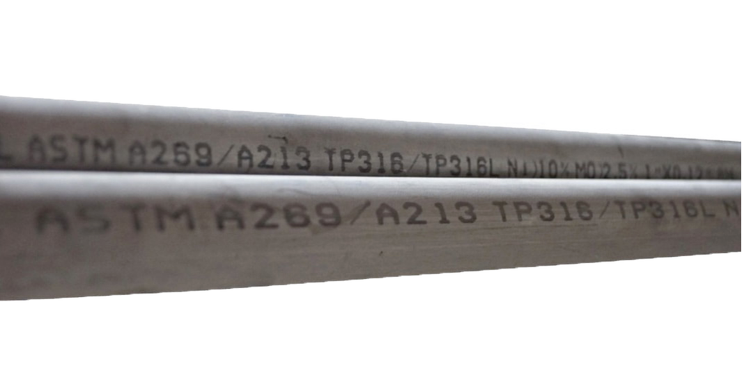 SS316/316L dual specification marking on stainless steel tube