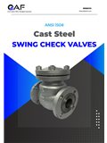 AF Hydro ANSI 150 cast steel flange end swing check valves catalogue cover