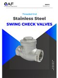AF Hydro threaded end SS316 swing check valves catalogue cover