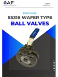 AF Hydro PN16 PN40 SS316 wafer type ball valves catalogue cover